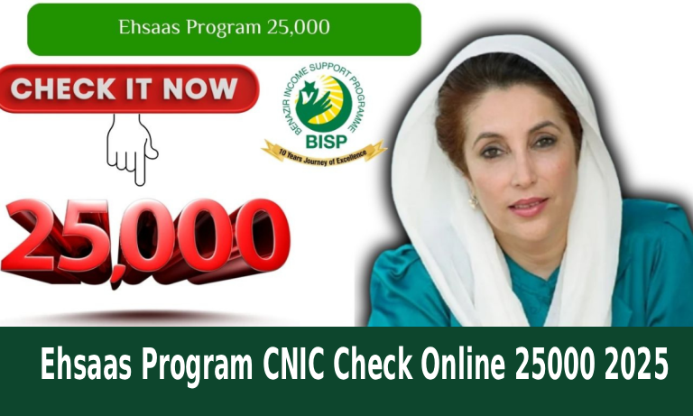 Ehsaas Program CNIC Check Online 25000 2025